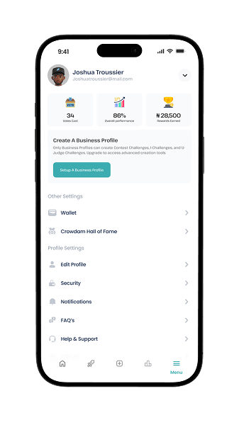 Profile and account settings